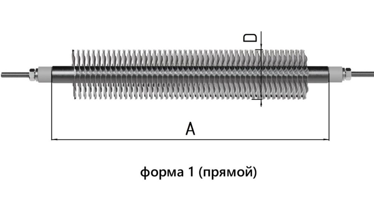 ТЭН_нержавейка_0.65кВт_длина30_оребреный_коптильня