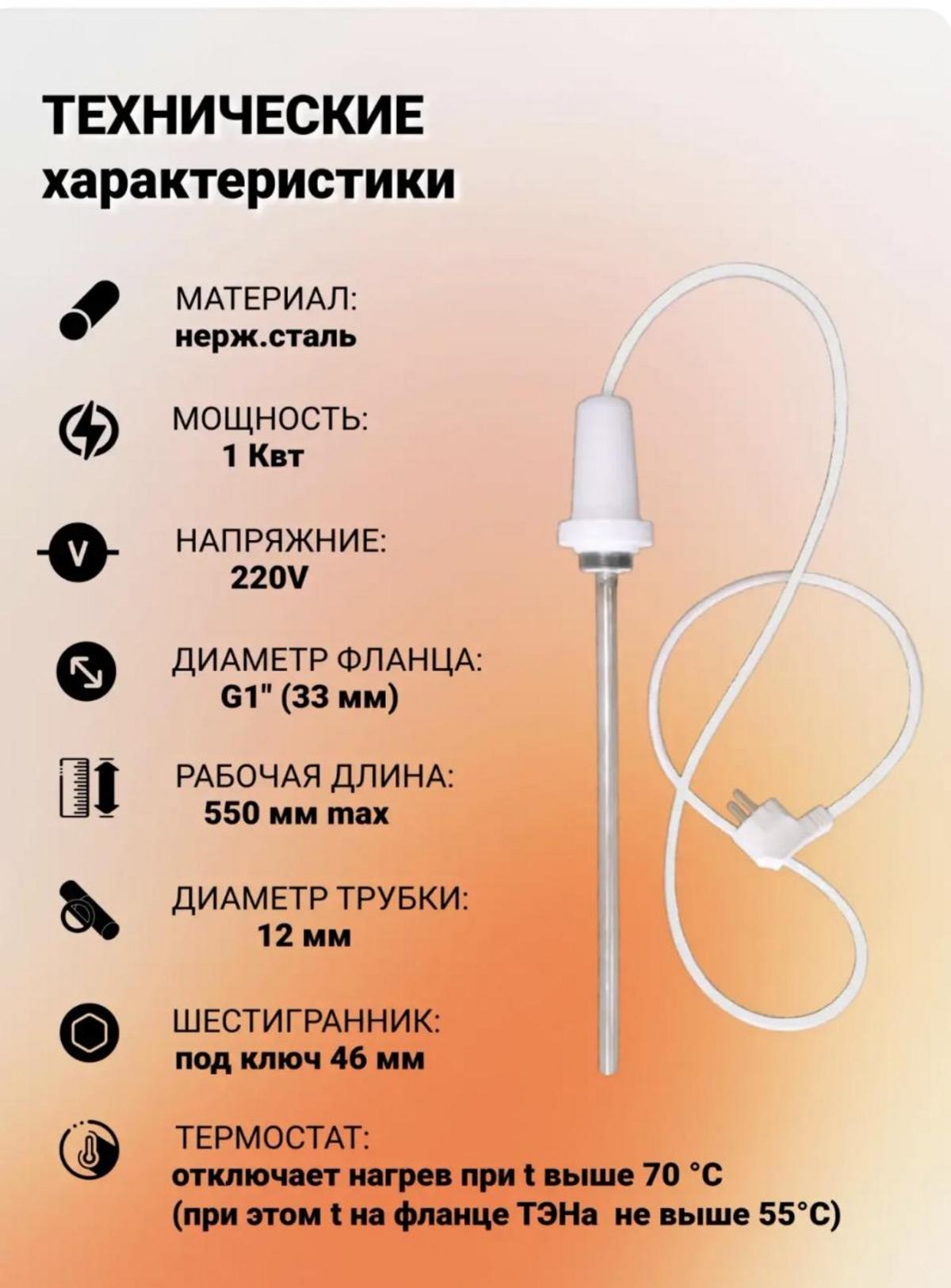 нагреватель-радиатор-1квт-220в-резьба-фланца-1дюйм